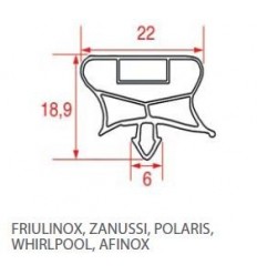 Guarnizioni per frigoriferi  POLARIS WHIRPOOL AFINOX FRIULINOX