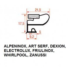 Les joints pour Réfrigérateurs ALPENINOX (ART SERF, DEXION, ELECTROLUX, FRIULINOX, bain à REMOUS, ZANUSSI