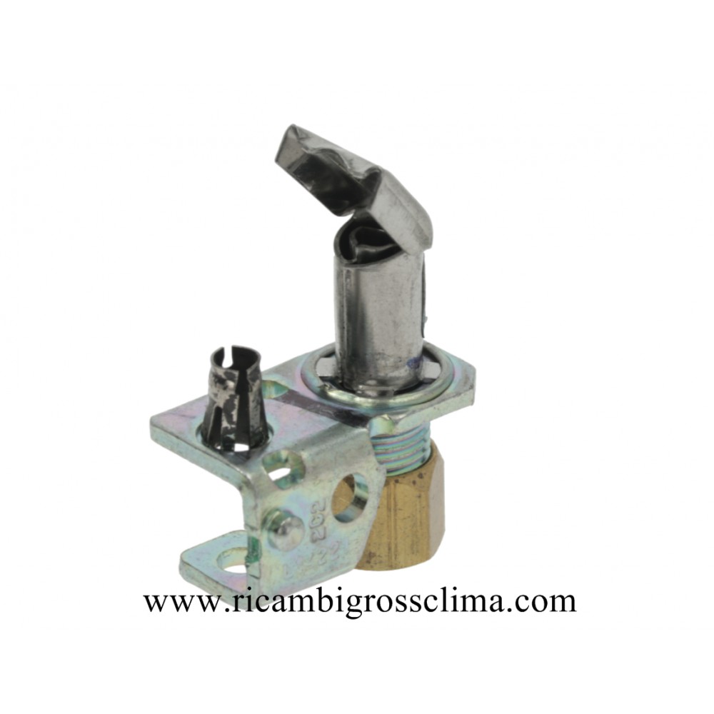 Bruciatore Pilota In Ghisa Per Wok Cinese Con Kit Sicurezza: Tubo Gas 91cm, Raccordi M10x1 E 1/4, Per Stufe E Fornelli