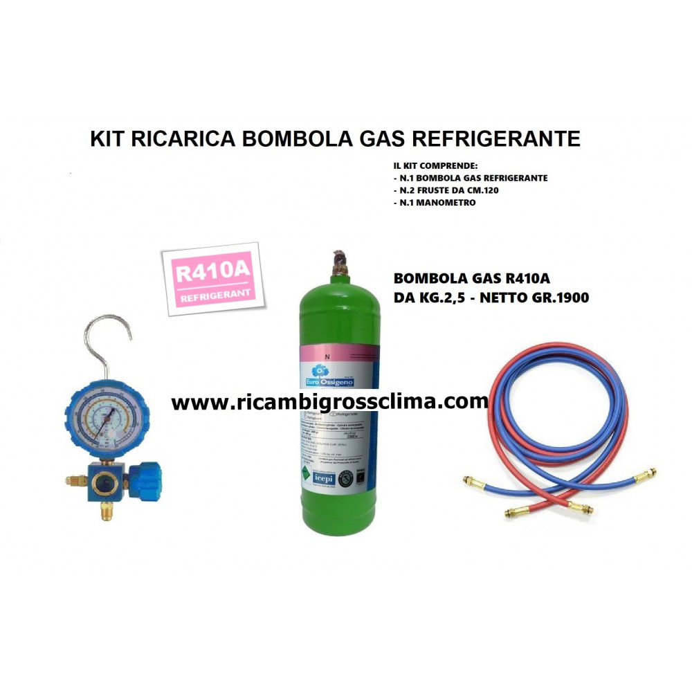 Acheter KIT de CHARGE de GAZ RÉFRIGÉRANT R410A - 2,5 KG