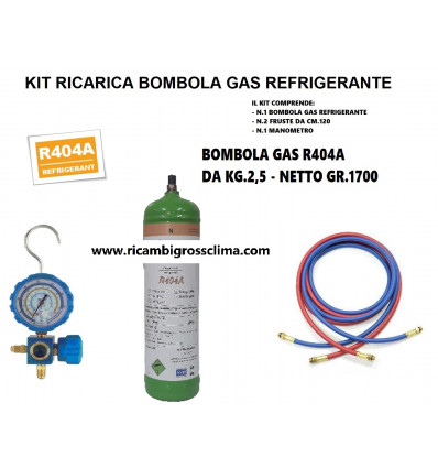 KIT DE RECARGA DE GAS R404A