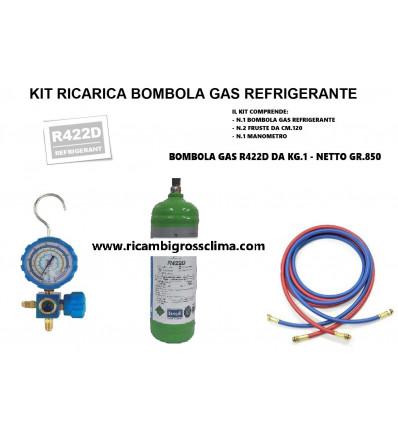 KIT DE RECARGA DE GAS R422D