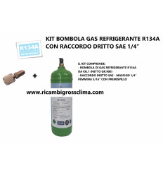 KIT RACCORDO GAS REFRIGERANTE R134A KG 1