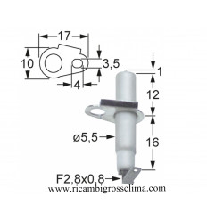537021700 Vela Encendido Redonda LOTUS ø 6x29 mm 2