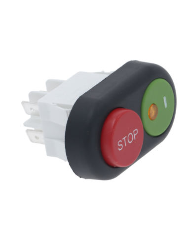 Placa de pulsadores de 2 teclas I-STOP Verde-Roja