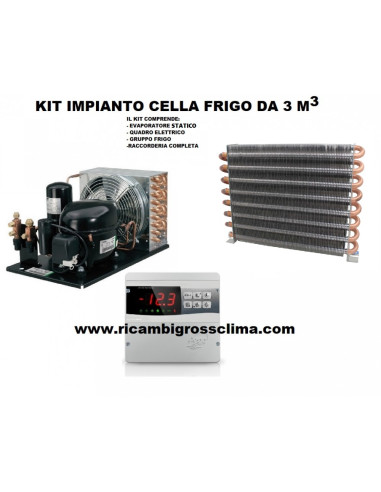 Kit Impianto Cella Frigo da 3 mcubi