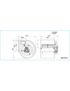 Ventilador Centrífugo DD 12/12 735W 2