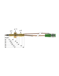 AGB017ZR10 Разъем GIGA для термопары Mini Jack 60 см 2
