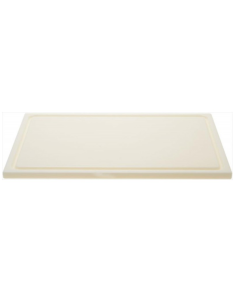 White chopping board GN 1/1 530x325xH20 mm with channel