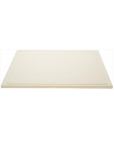 White chopping board GN 2/1 650x530xH20 mm with channel