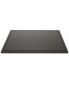 Brown chopping board GN 2/1 650x530xH20 mm with channel