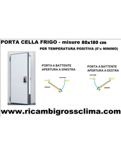 Porta Cella Frigo senza pavimento 80X180 cm