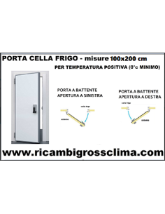 Porta Cella Frigo 100x200 cm con pavimento