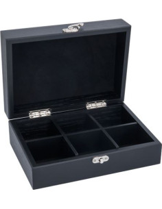 Caja de madera de 6 compartimentos. El concepto de arte de JOEFREX. 2