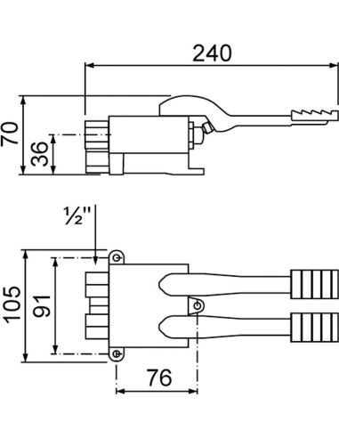 Mezcladora de suelo de doble pedal