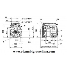 SEMI-ГЕРМЕТИЧНЫЙ КОМПРЕССОР DORIN H 180 DC 2