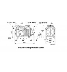 SEMI-ГЕРМЕТИЧНЫЙ КОМПРЕССОР DORIN H851CS 2