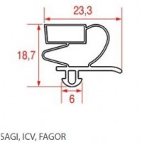 Уплотнители для холодильников-sagi-icv-fagor